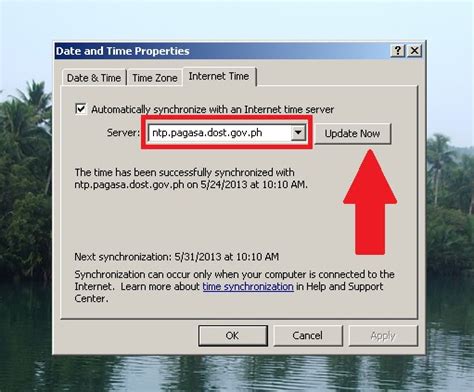 pagasa ntp server ip address|How to time synchronize your computer from .